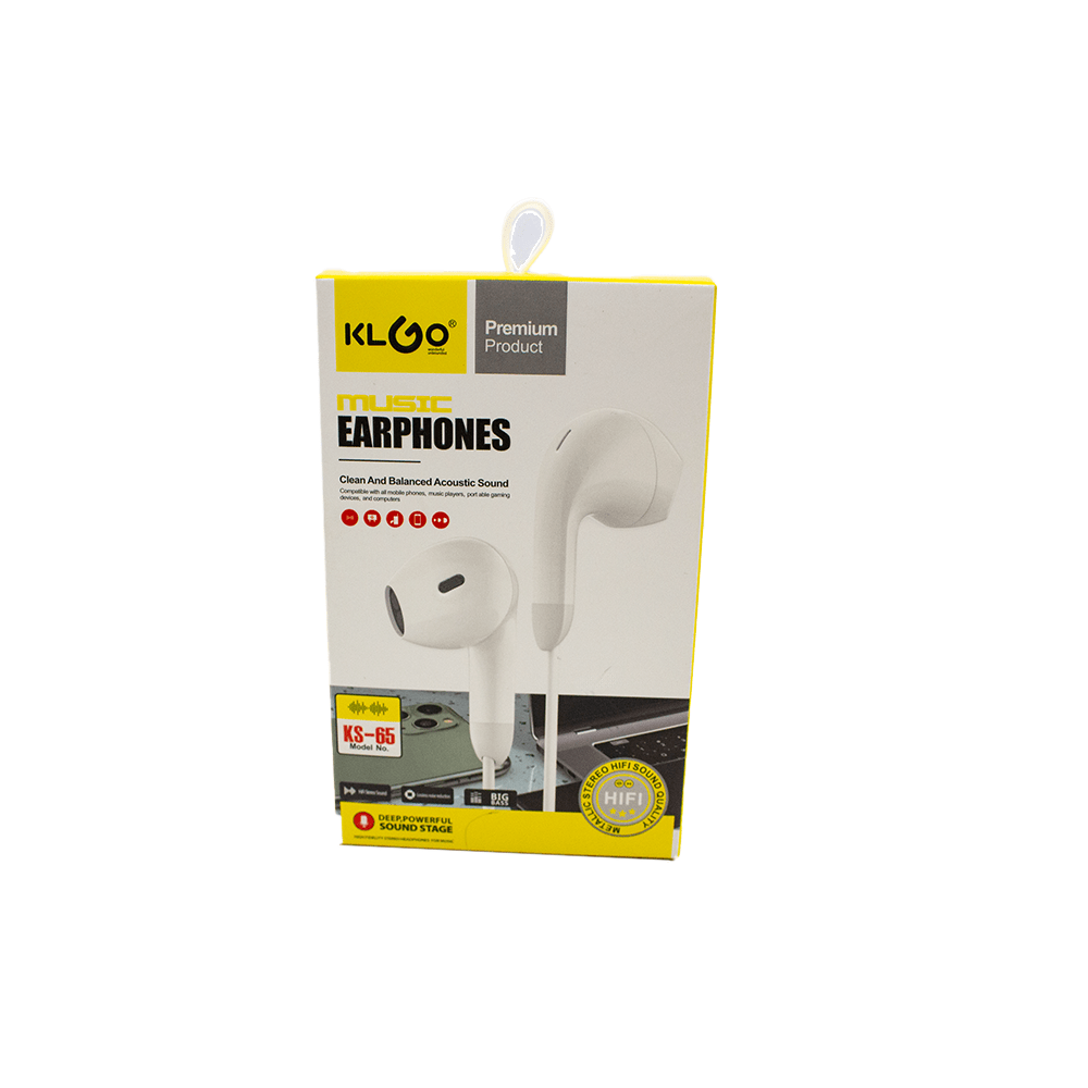 KlGo Earpohes White [KS - 33K WH] - Fastrak