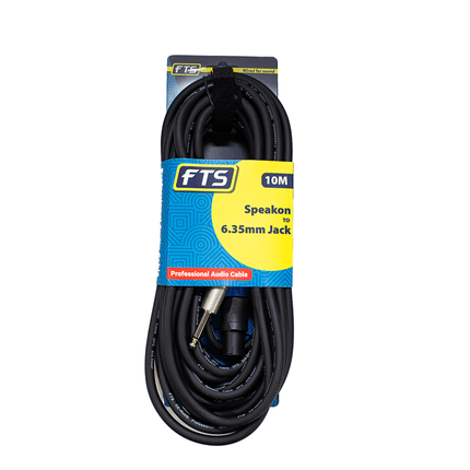 FTS 10M 2*2.5MM2CCA Speakon To Mono Jack [FTS - TSC033C09/10M] - Fastrak