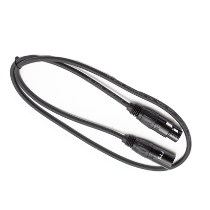 FTS 1M XLR Male XLR Female Mic Cable [TX009+TX012BK] - Fastrak