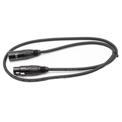 FTS 1M XLR Male XLR Female Mic Cable [TX009+TX012BK] - Fastrak