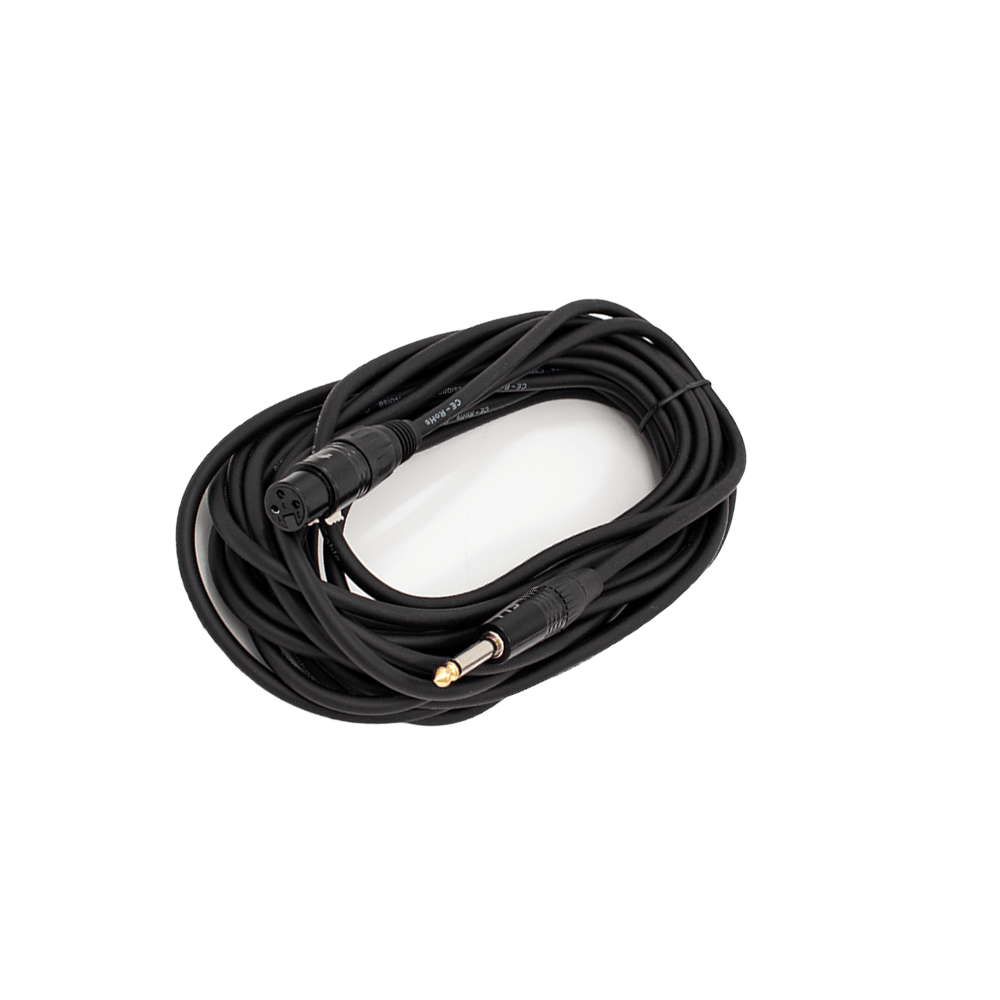 FTS Xlr Female To 6.35mm Mono Jack 10m [FTS - TX009+TJ013/10M] - Fastrak