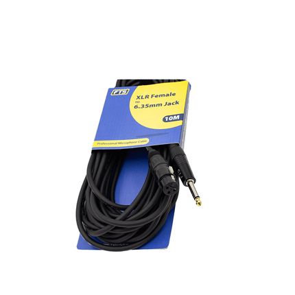 FTS Xlr Female To 6.35mm Mono Jack 10m [FTS - TX009+TJ013/10M] - Fastrak
