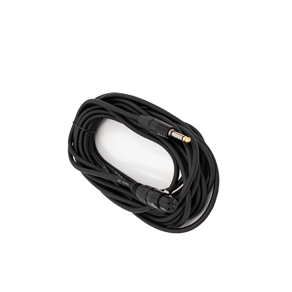 FTS Xlr Female To 6.35mm Mono Jack 10m [FTS - TX009+TJ013/10M] - Fastrak