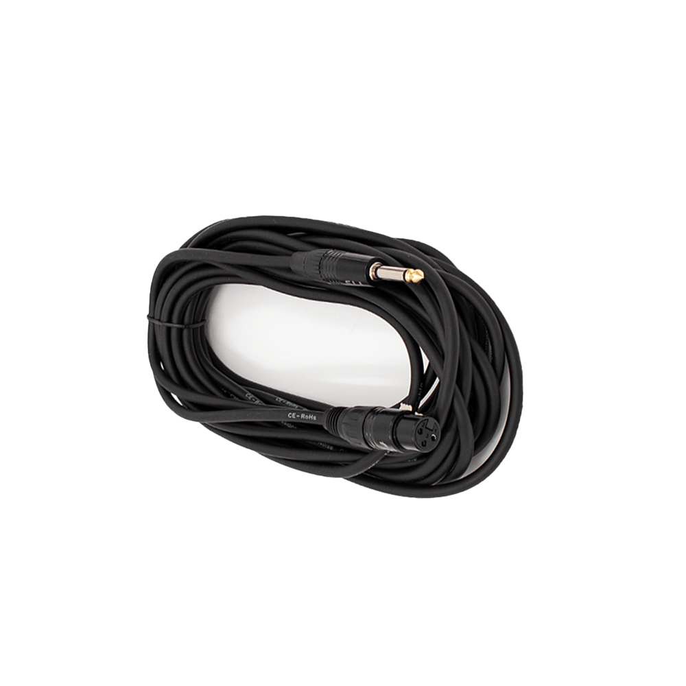 FTS Xlr Female To 6.35mm Mono Jack 10m [FTS - TX009+TJ013/10M] - Fastrak