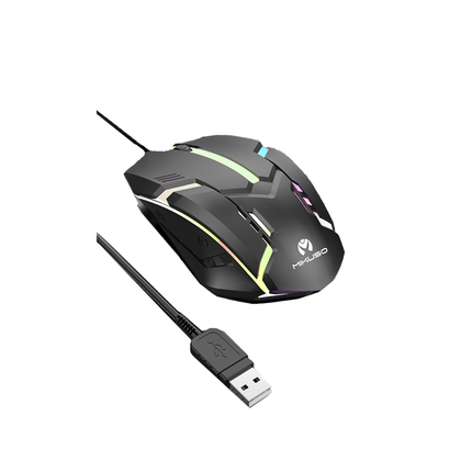 MOS - 379U BK Mikuso Wired Mouse 3 Buttons + 1 Wheel Black - Fastrak