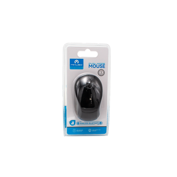 Mikuso 2.4G Wireless + Bluetooth 5.3 dual mode Mouse Black/Gray[MOS-W096 Pro BK/GRY]
