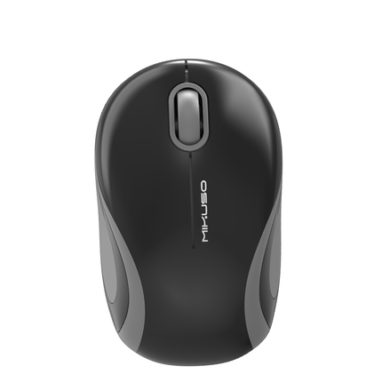 Mikuso 2.4G Wireless Mouse Black/Grey[MOS - W096 Pro BK/GRY] - Fastrak