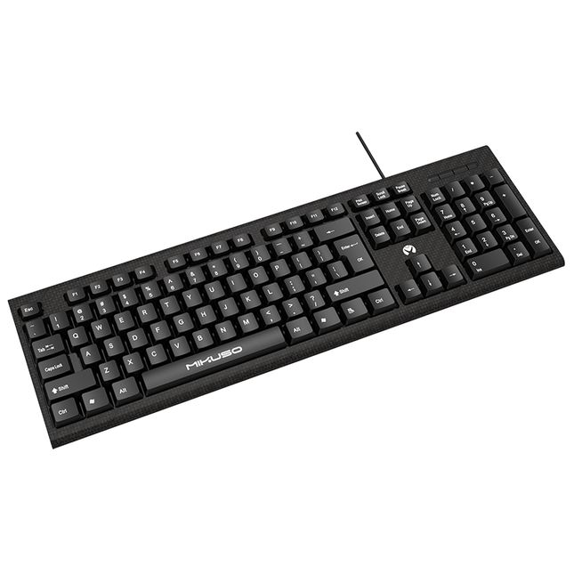 Mikuso Wired Keyboard Black [KB - 049U BK] - Fastrak
