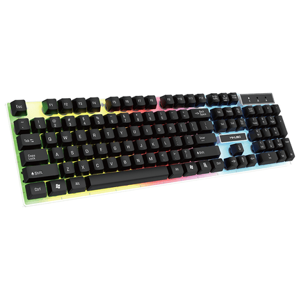 Mikuso Wired Waterproof splash design Keyboard Black [KB - C024 BK] - Fastrak