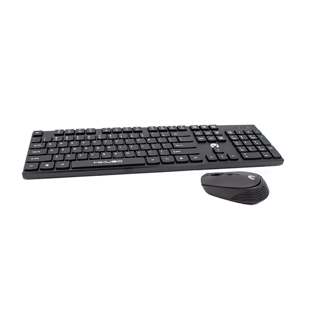 Mikuso Wireless Keyboard & Mouse Combo | 2.4GHz Black – Fastrak Mikuso Wireless Keyboard & Mouse Combo | 2.4GHz Black – Fastrak