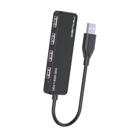 HUB - 011 BK Mikisa USB 2.0 HUB 4 - Port - Super Slim Black - Fastrak