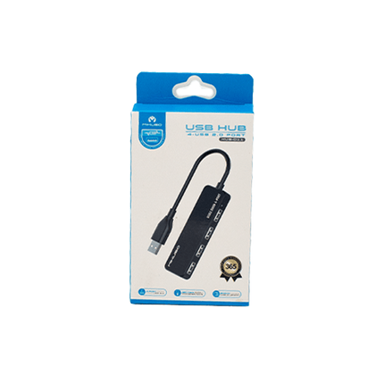 HUB - 011 BK Mikisa USB 2.0 HUB 4 - Port - Super Slim Black - Fastrak