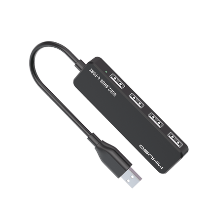 HUB - 011 BK Mikisa USB 2.0 HUB 4 - Port - Super Slim Black - Fastrak