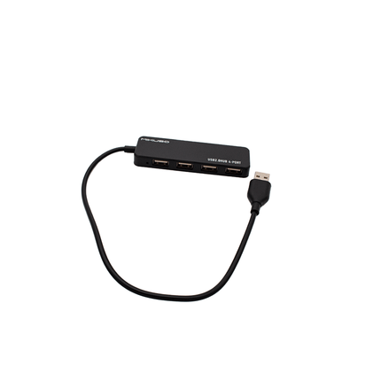 HUB - 011 BK Mikisa USB 2.0 HUB 4 - Port - Super Slim Black - Fastrak