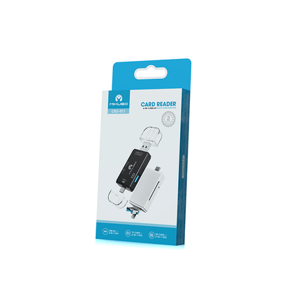 CRD - 011 BK Mikuso USB 2.0 6 - IN - 1 MULTI - Function Card Reader Black - Fastrak