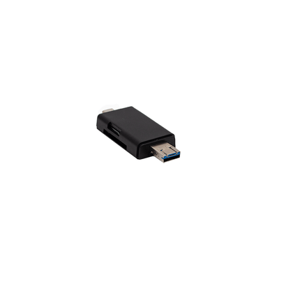 CRD - 011 BK Mikuso USB 2.0 6 - IN - 1 MULTI - Function Card Reader Black - Fastrak