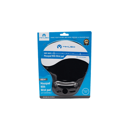 MP - 127 BK Mikuso Mousepad with Wrist pad Black - Fastrak