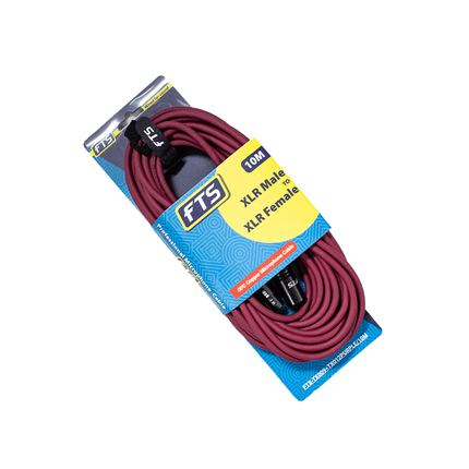 FTS - TX009+TX012PURPLE/10M XLR Male - XLR Female Mic Cable Purple - Fastrak