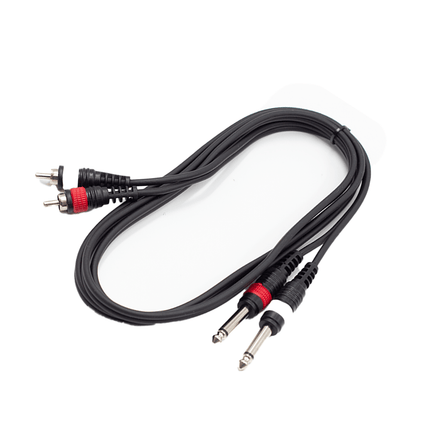 FTS 1.8M 2X6.35mm Mono Jack To 2RCA [TLC153] - Fastrak