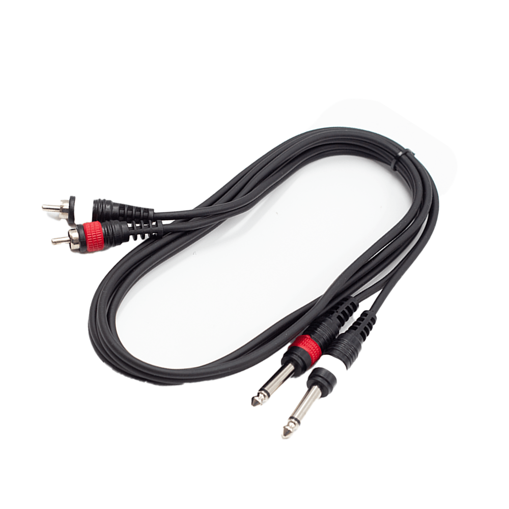FTS 1.8M 2X6.35mm Mono Jack To 2RCA [TLC153] - RCA Cables – Fastrak