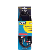 FTS 1.8M 2X6.35mm Mono Jack To 2RCA [TLC153] - RCA Cables – Fastrak