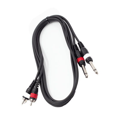 FTS 1.8M 2X6.35mm Mono Jack To 2RCA [TLC153] - Fastrak