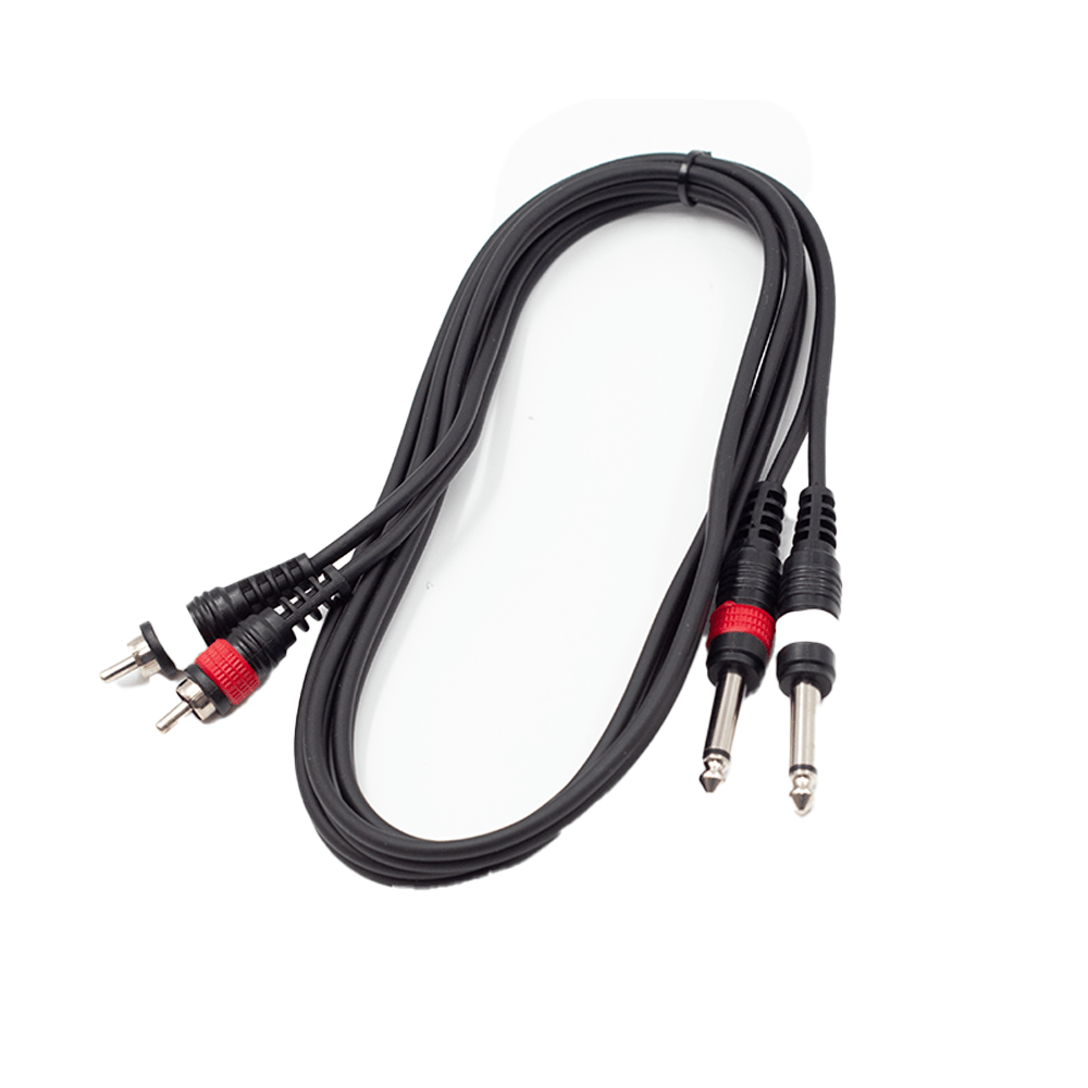 FTS 1.8M 2X6.35mm Mono Jack To 2RCA [TLC153] - RCA Cables – Fastrak