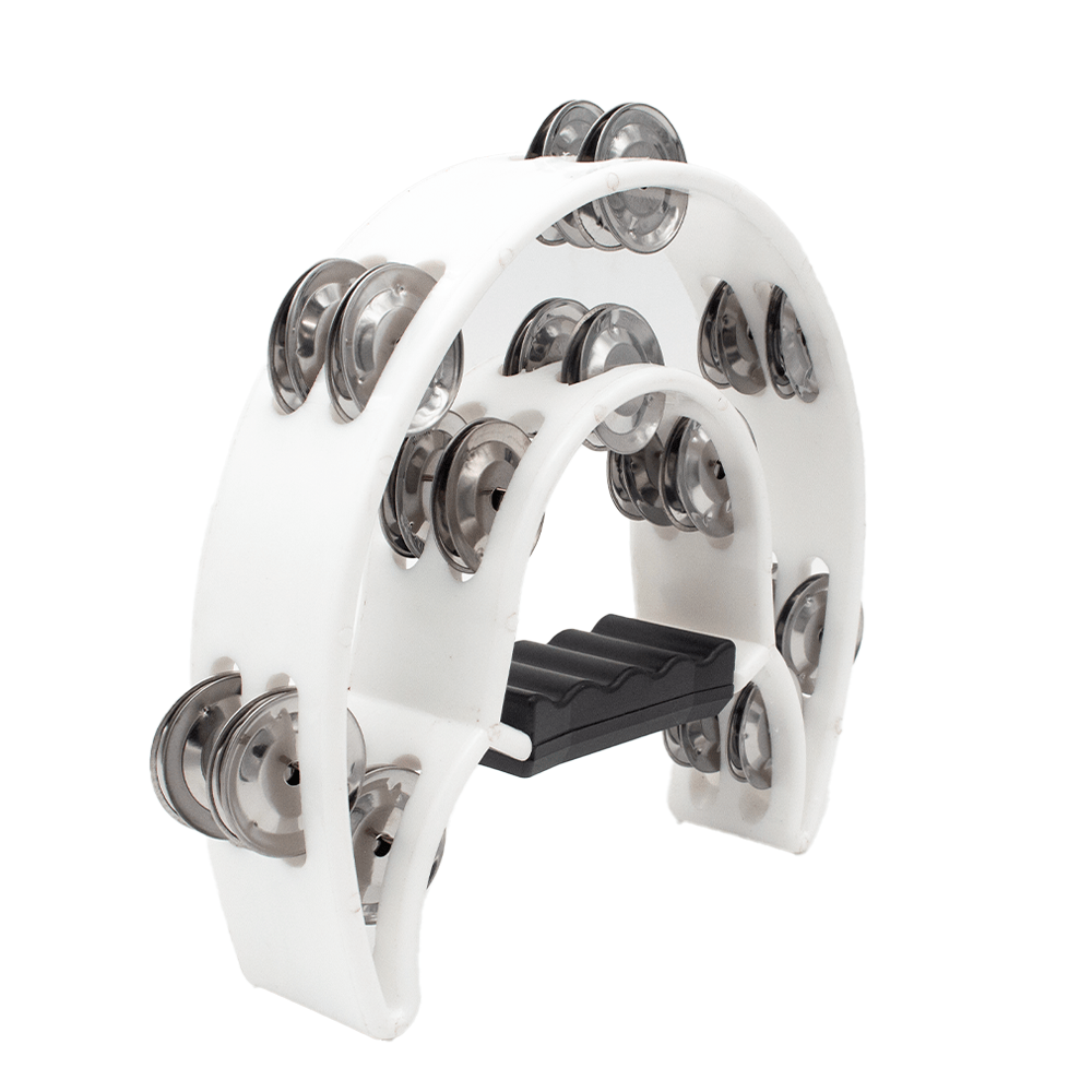 FTS Double Row Tambourine White - Tambourines – Fastrak