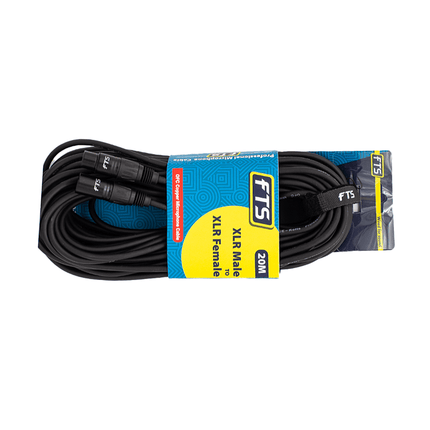 FTS 20m Xlr Male To Female [FTS - TX009 - TX012/20M] - Fastrak