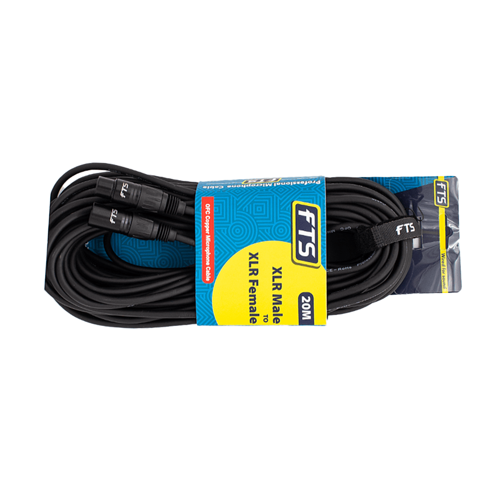 FTS 20m Xlr Male To Female [FTS - TX009 - TX012/20M] - Fastrak