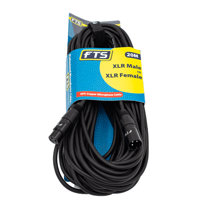 FTS 20m Xlr Male To Female [FTS - TX009 - TX012/20M] - Fastrak