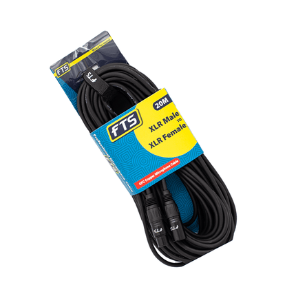 FTS 20m Xlr Male To Female [FTS - TX009 - TX012/20M] - Fastrak