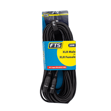 FTS 20m Xlr Male To Female [FTS - TX009 - TX012/20M] - Fastrak