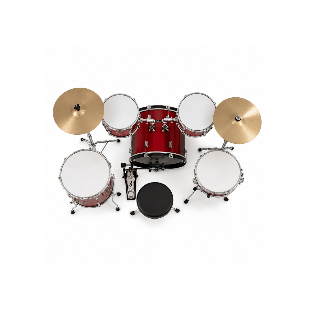 Rhythym MI 5PC Drum Set [JW22165PVC-16 RD] - Fastrak