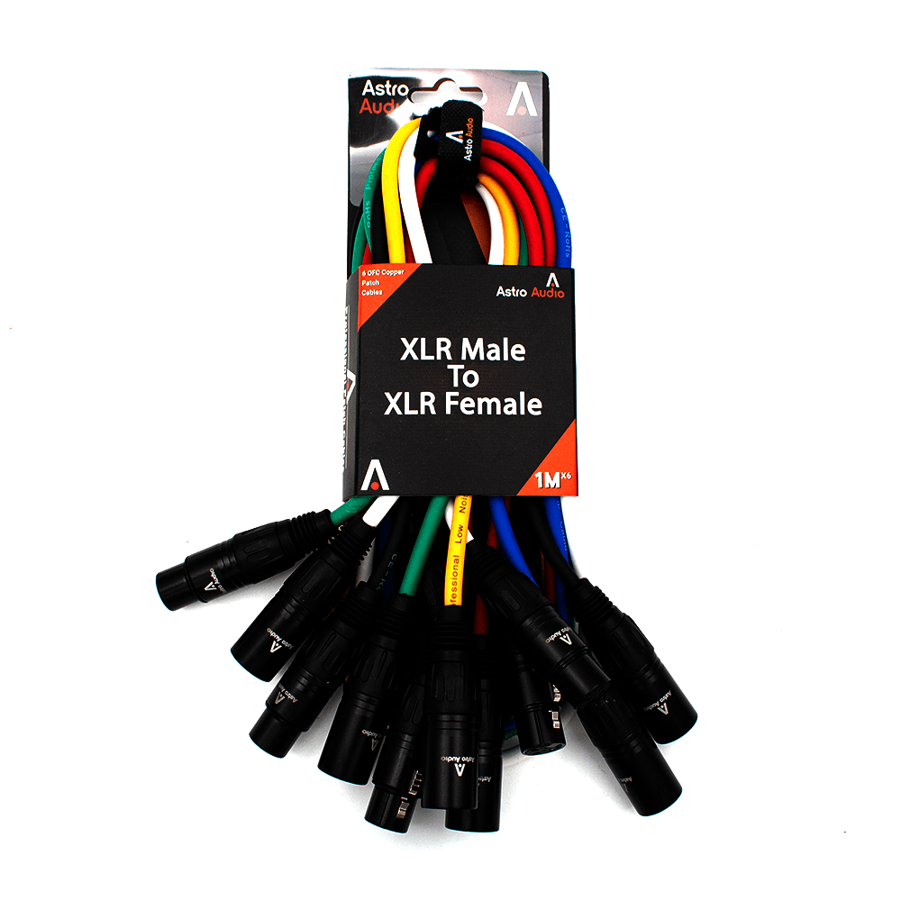 Astro Audio XLR Male to Female 6Pcs[Tx009 - Tx012/1M] - Fastrak