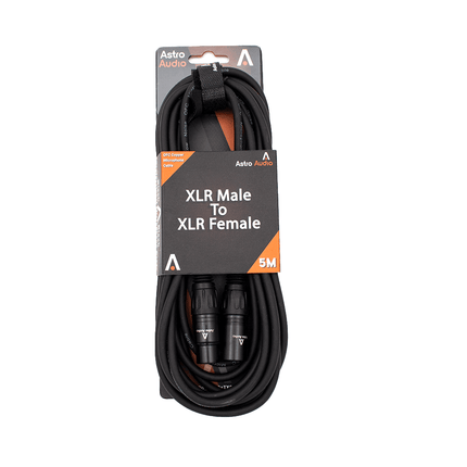 Astro Audio 5M XLR Male to XLR Female Mic Cable [Tx009-Tx012BK] - Fastrak