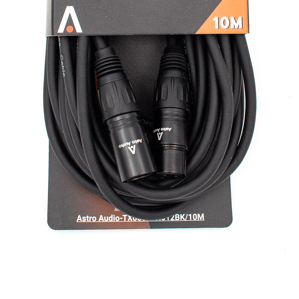 Astro Audio XLR Male to XLR Female Mic Cable 10M [TX009-TX012BK 10M] - Fastrak