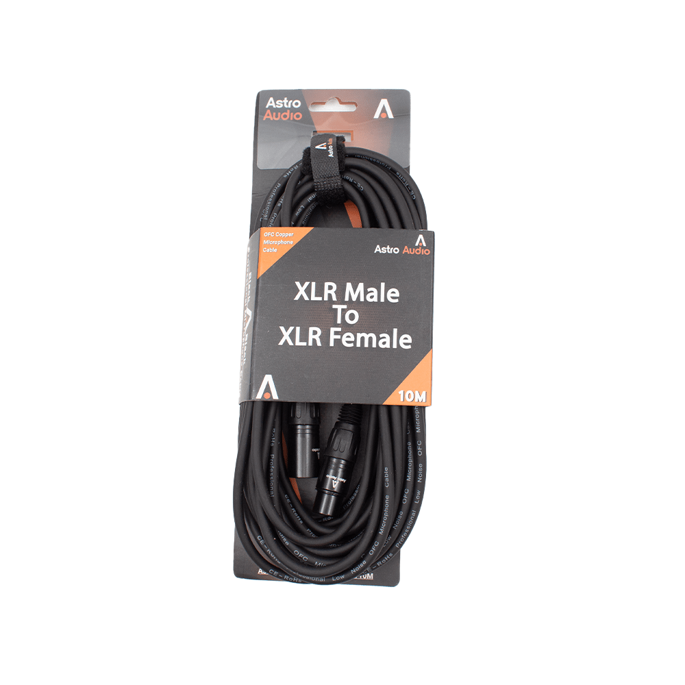 Astro Audio XLR Male to XLR Female Mic Cable 10M [TX009-TX012BK 10M] - Fastrak