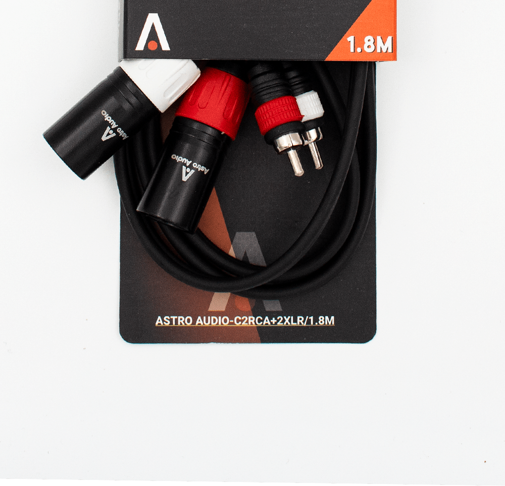 Astro Audio 1.8m C2RCA to 2XLR - Fastrak