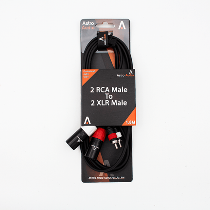 Astro Audio 1.8m C2RCA to 2XLR - Fastrak