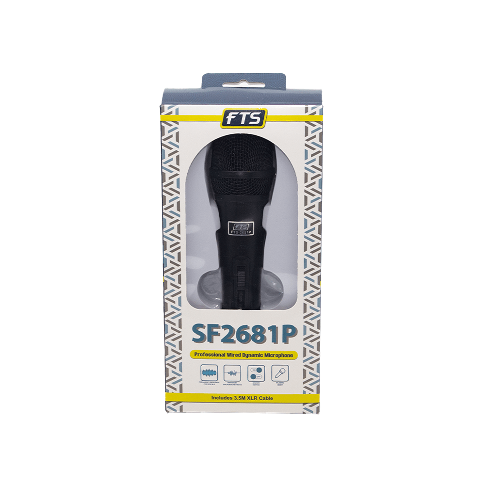Plastic Wired Microphone Single [FTS-SF2681P] - Wired Microphones
