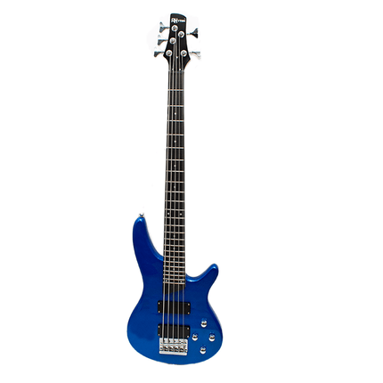 Rhythm 5 String Electric Bass Guitar Blue [MI - SPB500 BL] - Fastrak