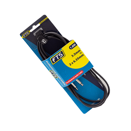 FTS 1.8M 3.5mm St to 2X6.35mm Cable [TLC172] - Fastrak