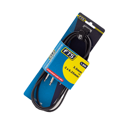 FTS 1.8M 3.5mm St to 2X6.35mm Cable [TLC172] - Fastrak