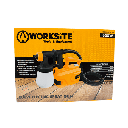 WorkSite 500W ELECTRIC SPRAY GUN [SYG136] - Fastrak