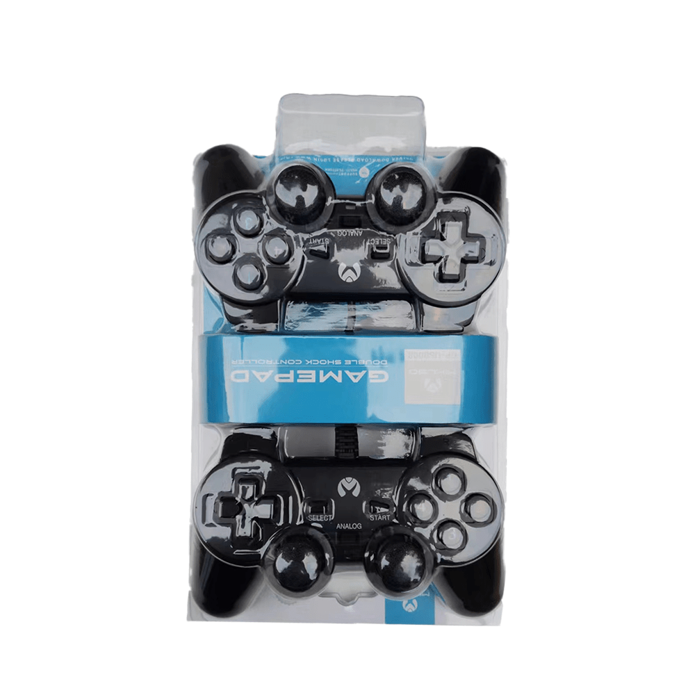 Mikuso Double Game Pad Wired Black [GP - USB008 BK] - Fastrak