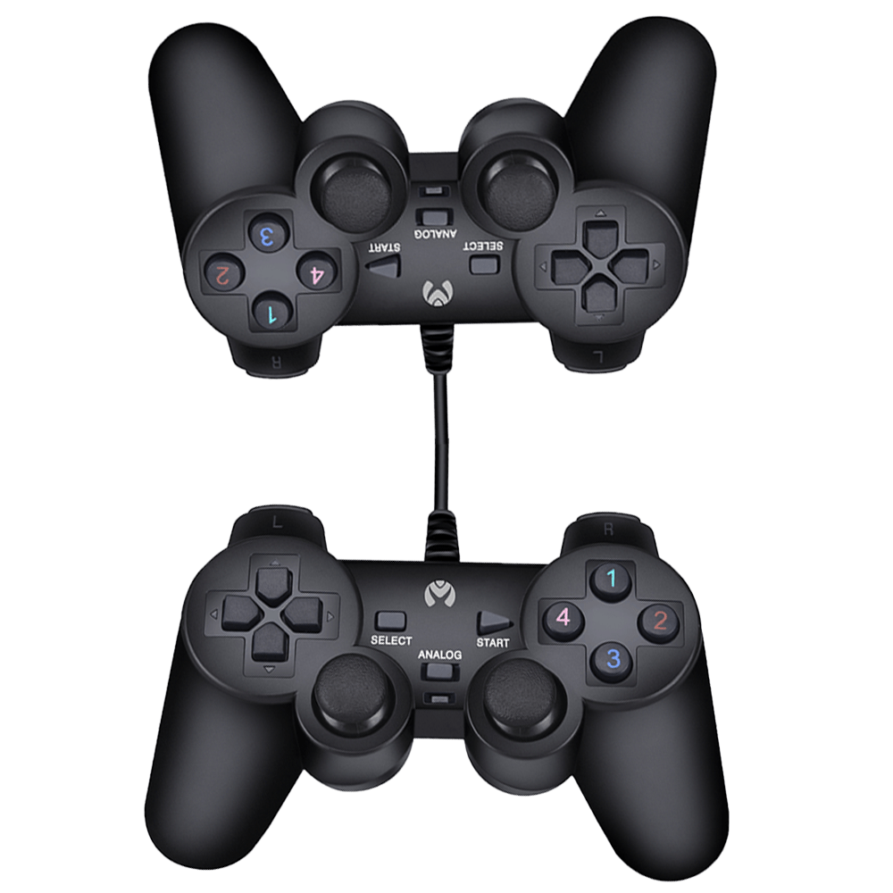 Mikuso Double Game Pad Wired Black [GP - USB008 BK] - Fastrak