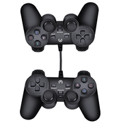 Mikuso Double Game Pad Wired Black [GP - USB008 BK] - Fastrak
