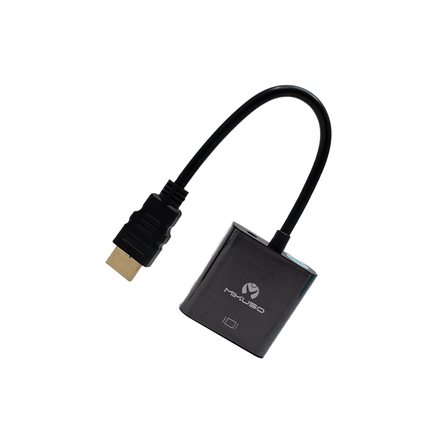 Mikuso HDMI To VGA+AUDIO Cable Black [CBL - 018 BK] - Fastrak