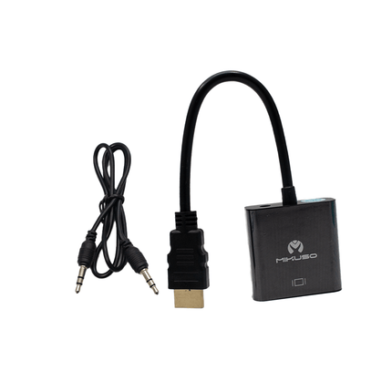 Mikuso HDMI To VGA+AUDIO Cable Black [CBL - 018 BK] - Fastrak